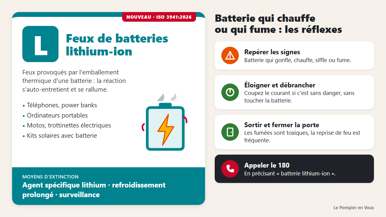 Classe de feu L : tout comprendre aux feux de batteries lithium-ion